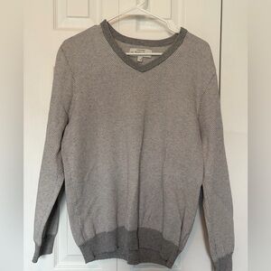 Classic V-Neck Gray Sweater